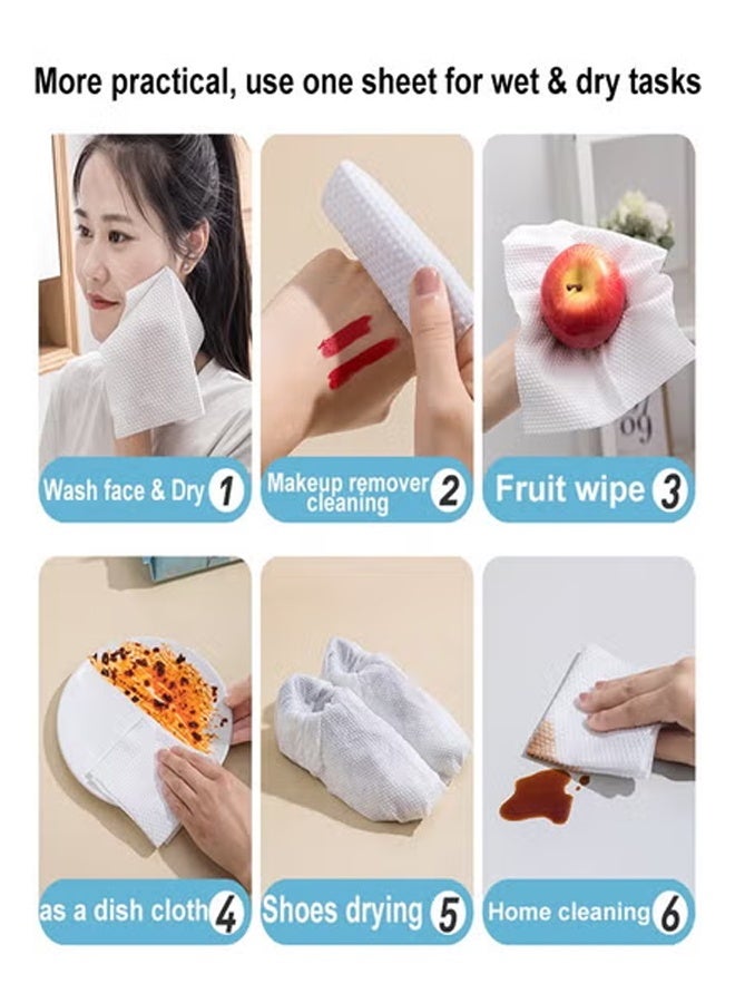 KLNAMAEAAN 5-Pack Soft and Thickened Pure Cotton Disposable Face Towels for Men, Women and Family Use - Image 3