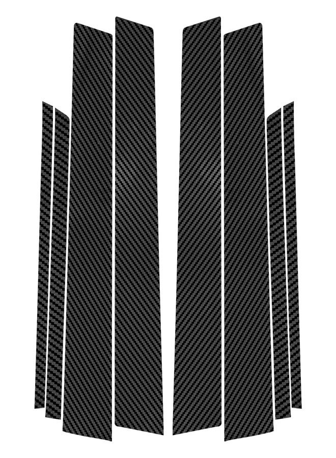 Bilisin Carbon Fiber Black Door Window Pillar Posts Trim Kit Compatible with Toyota RAV4 2013-2018 Accessories, AntiScratched Center B Pillar Molding Cover Stickers 8Pcs - Image 5