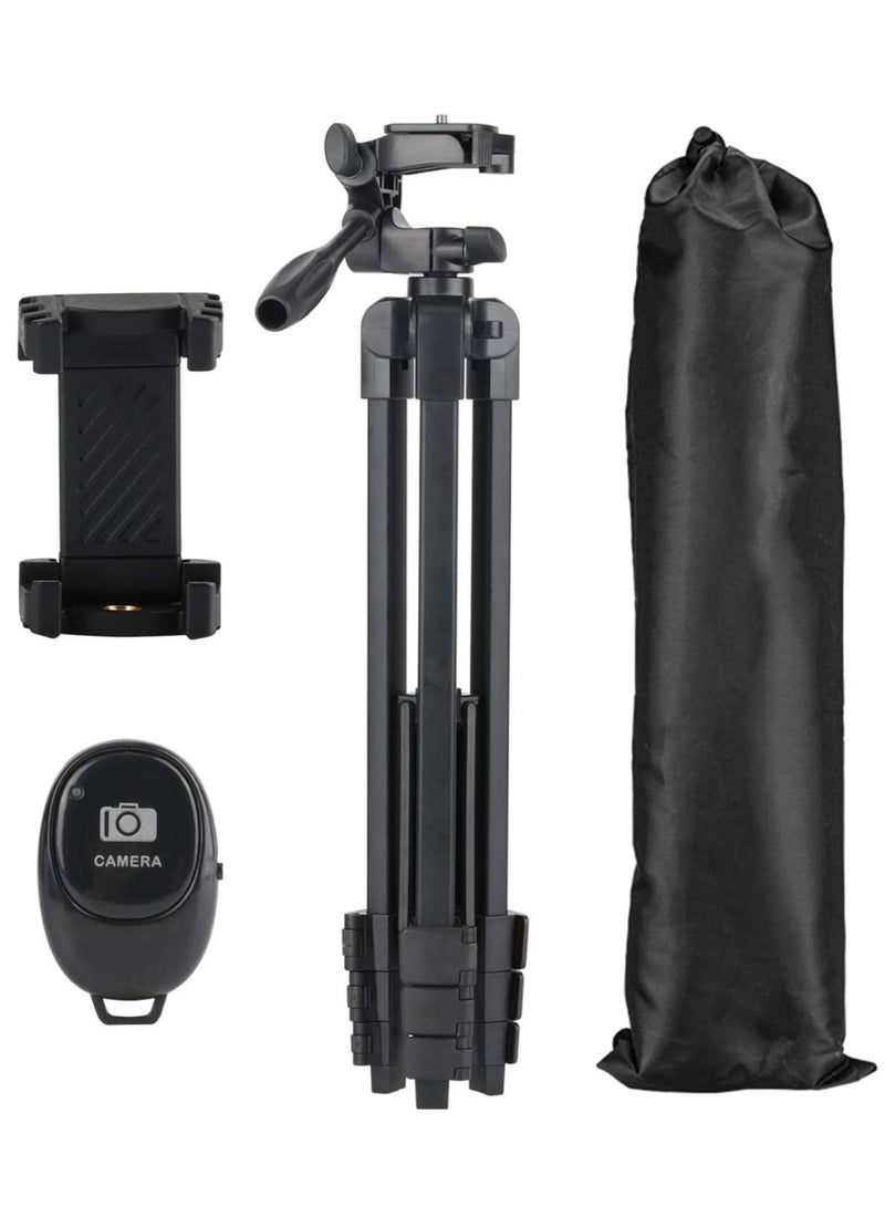 Flexible Tripod, Eocean 136cm Extendable Phone Tripod Stand with Carry Bag,Cell Phone Tripod with Wireless Remote,Universal Tripod for Video Selfie,iPhone Tripod Stand Travel Camera Tripod  - Image 2