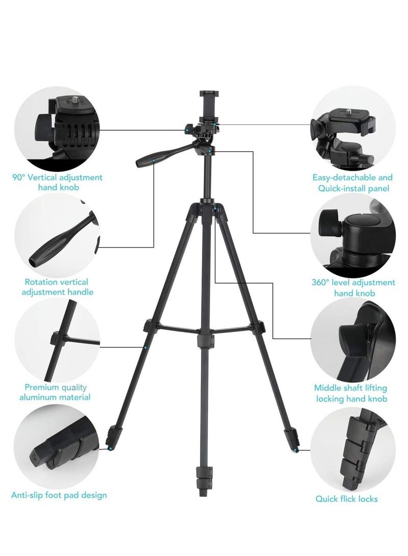Flexible Tripod, Eocean 136cm Extendable Phone Tripod Stand with Carry Bag,Cell Phone Tripod with Wireless Remote,Universal Tripod for Video Selfie,iPhone Tripod Stand Travel Camera Tripod  - Image 3