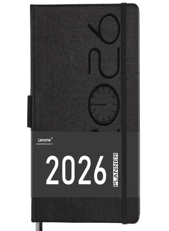 Lemome 2026 Planner - Planner 2026 with Pen Loop, Jan 2026 - Dec 2026, to Achieve Your Goals & Improve Productivity, Thick Paper, 40 Note Pages, Inner Pocket, 5.75" x 8.25" - Black - Image 1