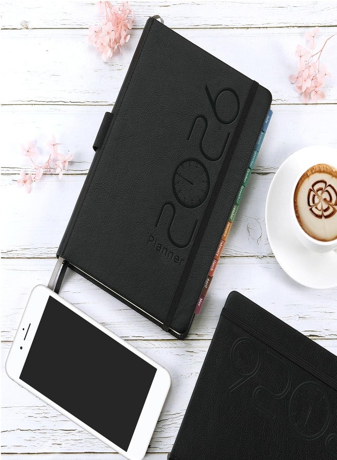 Lemome 2026 Planner - Planner 2026 with Pen Loop, Jan 2026 - Dec 2026, to Achieve Your Goals & Improve Productivity, Thick Paper, 40 Note Pages, Inner Pocket, 5.75" x 8.25" - Black - Image 2