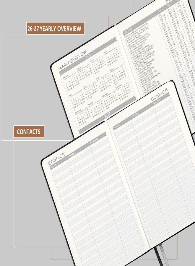 Lemome 2026 Planner - Planner 2026 with Pen Loop, Jan 2026 - Dec 2026, to Achieve Your Goals & Improve Productivity, Thick Paper, 40 Note Pages, Inner Pocket, 5.75" x 8.25" - Black - Image 5