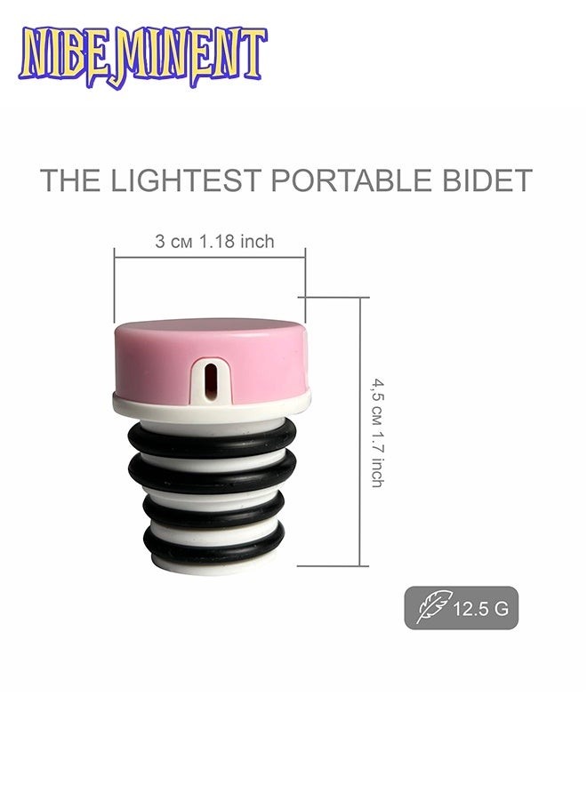 NIBEMINENT Comfort Lightest Portable Bidet for Travel & Camping, Travel Shattaf Compatible with Any Bottle, Portable Bidet Sprayer For Toilet, Pocket Bidet On The Go, شطاف المسافر (3 pcs, Multi-colour)  - Image 2