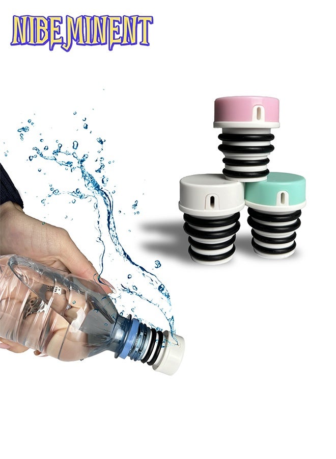 NIBEMINENT Comfort Lightest Portable Bidet for Travel & Camping, Travel Shattaf Compatible with Any Bottle, Portable Bidet Sprayer For Toilet, Pocket Bidet On The Go, شطاف المسافر (3 pcs, Multi-colour)  - Image 1