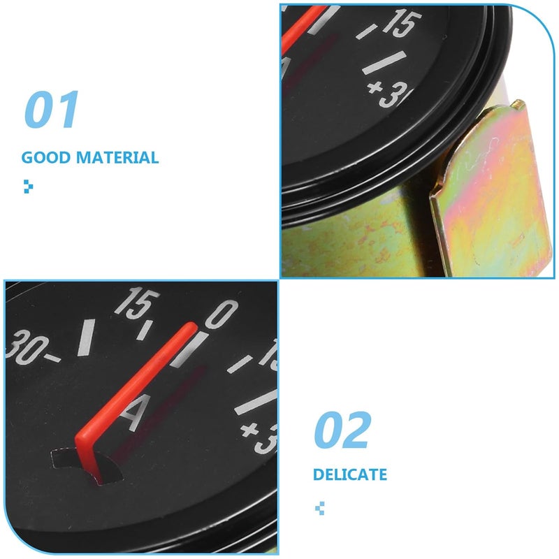 SECFOU 12v-24v Automotive Ammeter Gauge 30a Needle Current Meter for Cars Trucks Tractors Battery Electrical Monitoring Dashboard Circuit Tester - Image 3