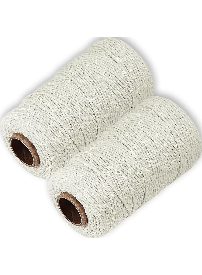 إيروريكس خيط جزارة قطني بيج خيط 3 مم للحرف اليدوية خيط الخباز خيط طبيعي للحرف اليدوية خيط حديقة خيط تغليف الهدايا 2 بيج - Image 1