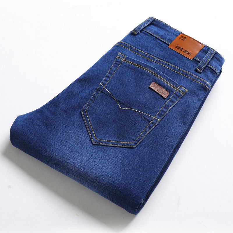 Generic 2024 new cost-effective quality mens jeans stretch ultra-low price running volume spell a lot of supply explosions pants 807 blue 