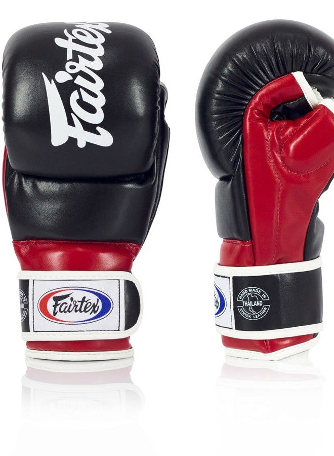 FAIRTEX (Large, Black/Red) - FGV18 Super Sparring Grappling MMA Gloves - Image 4