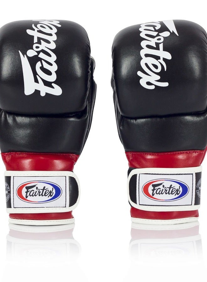 FAIRTEX (Large, Black/Red) - FGV18 Super Sparring Grappling MMA Gloves - Image 1