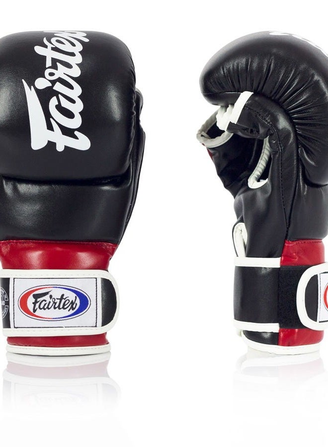 FAIRTEX (Large, Black/Red) - FGV18 Super Sparring Grappling MMA Gloves - Image 5