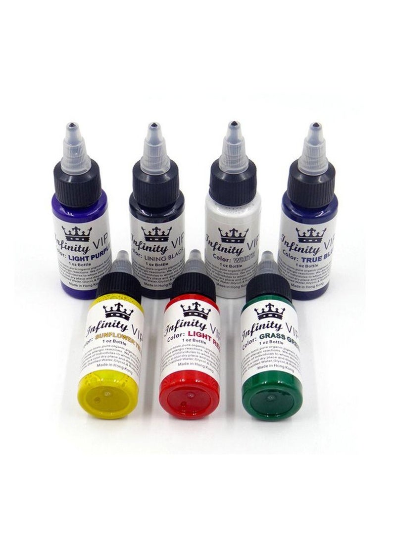 INLINE Set Of 7 Colors Natural Plant Tattoo Pigment Inks Multicolour  - Image 2
