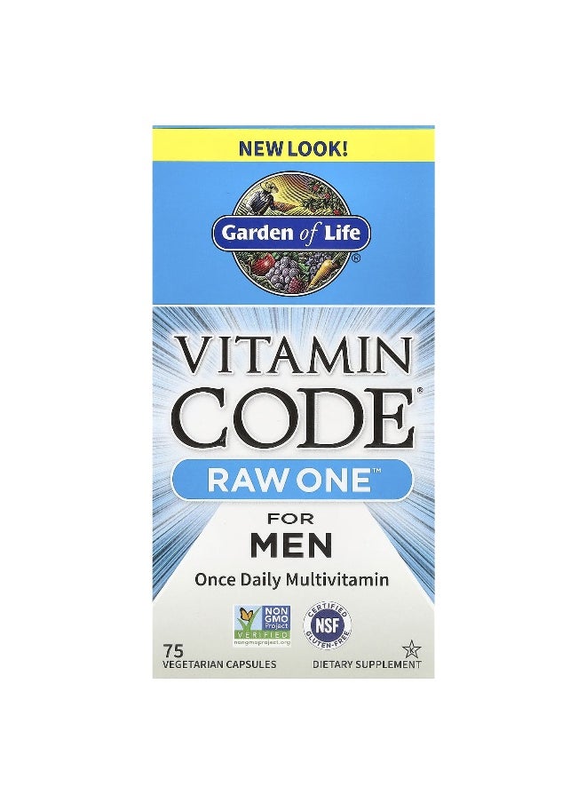 Garden of Life Garden of Life, Vitamin Code®, RAW One™, Once Daily Multivitamin For Men, 75 Vegetarian Capsules  - Image 1