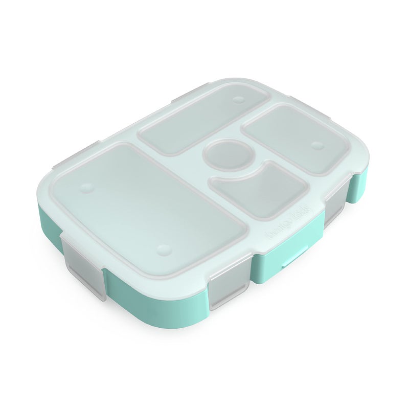 Bentgo Kids Prints Tray with Transparent Cover  Reusable BPAFree 5Compartment Meal Prep Container with BuiltIn Portion Control for Healthy Meals At Home  On the Go Leopard
