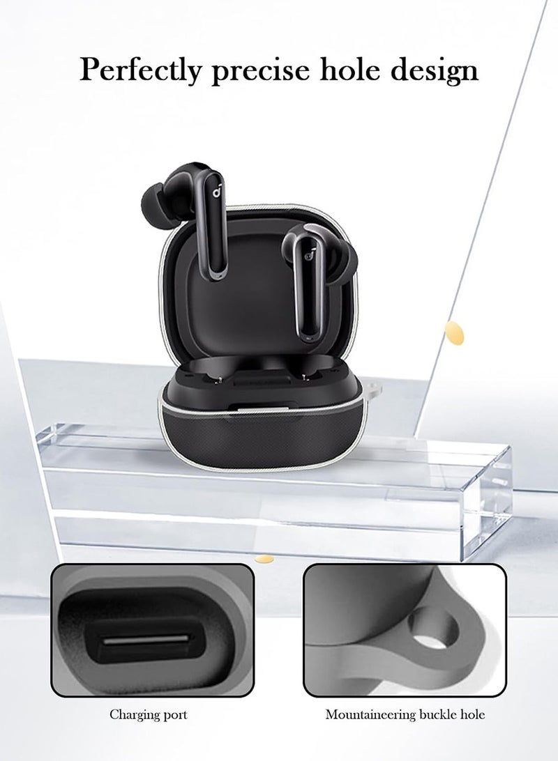 حافظة Anker Soundcore A40i، غطاء ناعم مع مجموعة تنظيف حلقة التثبيت، شفاف - Image 4