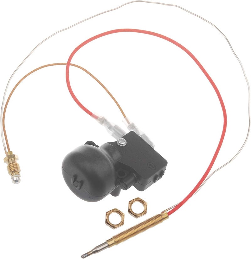 Timsec Outdoor Patio Heater Thermocouple Sensor and Tip Over Switch, with M8 x 1 End Connection Nuts, M6 x 0.75 Thermocouple Head Thread and 2 Screw Nuts, 16.2" Length Wire and 0.25'' Flat Terminal - Image 2