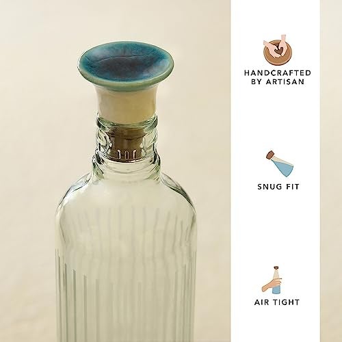 Ellementry Cove Glass Water Bottle with Wooden Cork (750 ml) Leakproof & Transparent Water Bottle for Fridge, BPA Free Stylish Unique Juice Bottle for Gifting, Glass Bottle for Office, Home & Gifting - Image 3