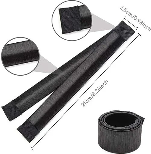Efna Store French Bun and Ballerina Bun Making Device, Flexible Wire Inside and Synthetic Wig Detail on Top