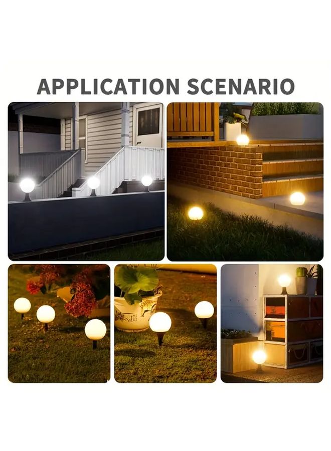 عبوتان من أضواء الكرة الشمسية باللون الدافئ للمسارات الخارجية في الحديقة والملاعب - Image 2