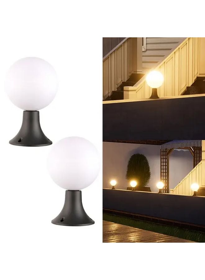 عبوتان من أضواء الكرة الشمسية باللون الدافئ للمسارات الخارجية في الحديقة والملاعب - Image 1