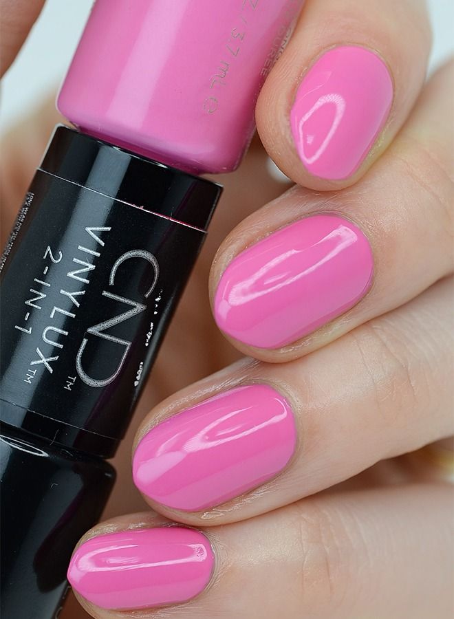 CND Vinylux 2 in 1 Hot Pop PInk Polish & Top Coat, 7.4 ml - Image 3