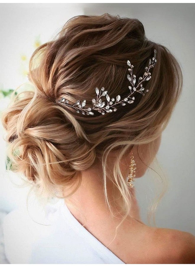 JAKAWIN JAKAWIN Bride Rhinestone Wedding Hair Piece Silver Crystal Hair Vine Bridal Updo Hair Accessories for Women HV113 (Silver)  - Image 5