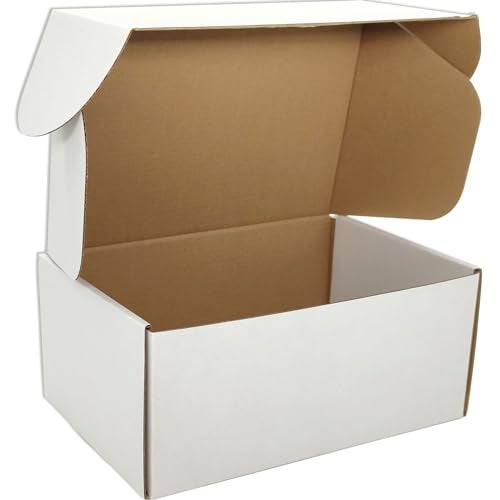 Lmuze Small White Shipping Boxes for Small Business Pack of 25-9x6x4 inches Cardboard Corrugated Mailer Boxes for Shipping Packaging Craft Gifts Giving Products - Image 3