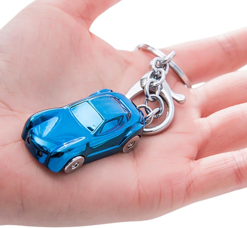 Silver Color 3 Realistic Metal Car Keychain Compact Charm for Daily Use - Image 1