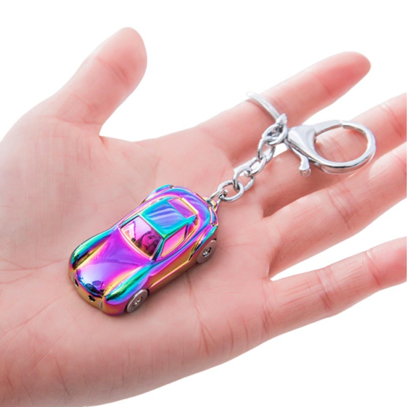 Silver Color 3 Realistic Metal Car Keychain Compact Charm for Daily Use - Image 4