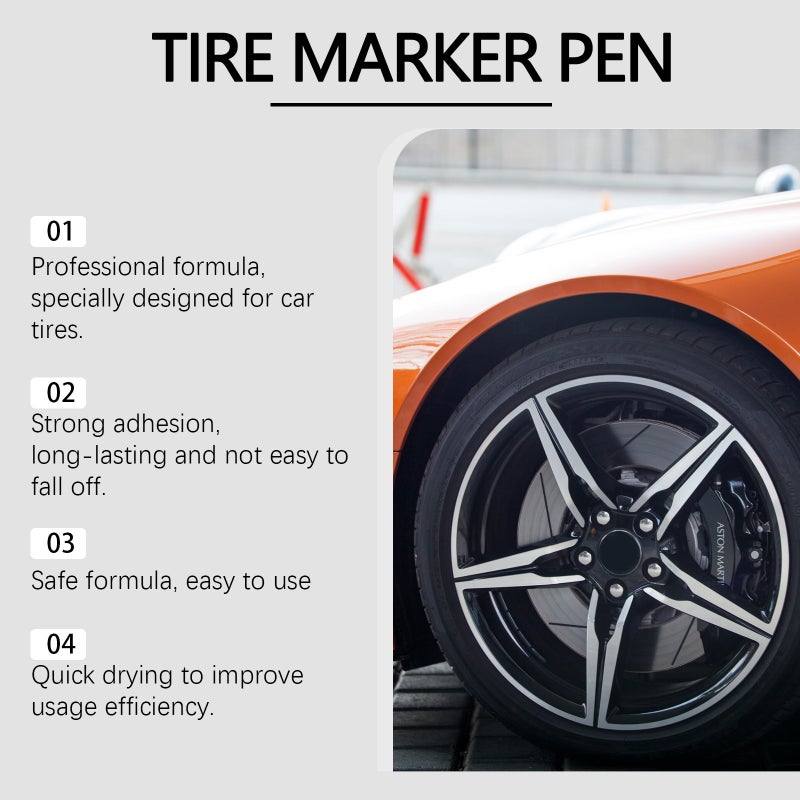 Rayhong Car Tire Marking Pen Oily Non-Fading Color Painting Creative Diy Car Tire Paint Pen - Image 3