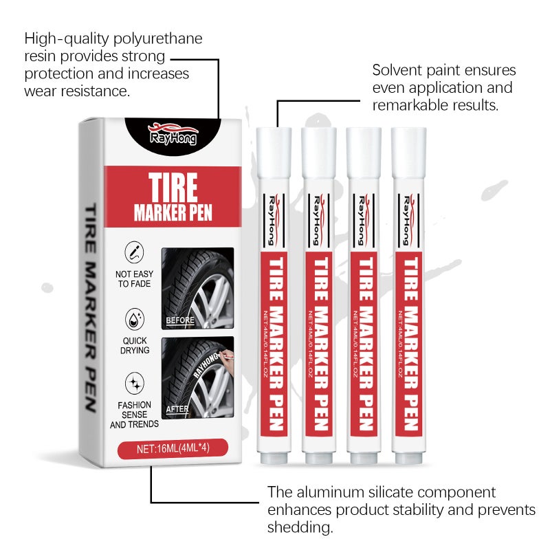 Rayhong Car Tire Marking Pen Oily Non-Fading Color Painting Creative Diy Car Tire Paint Pen - Image 4