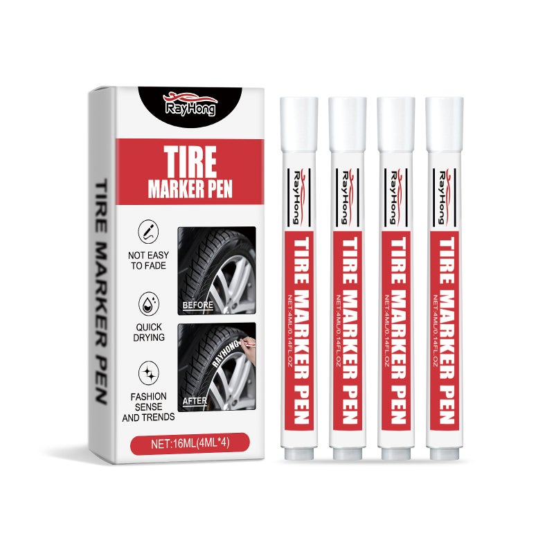 Rayhong Car Tire Marking Pen Oily Non-Fading Color Painting Creative Diy Car Tire Paint Pen - Image 1