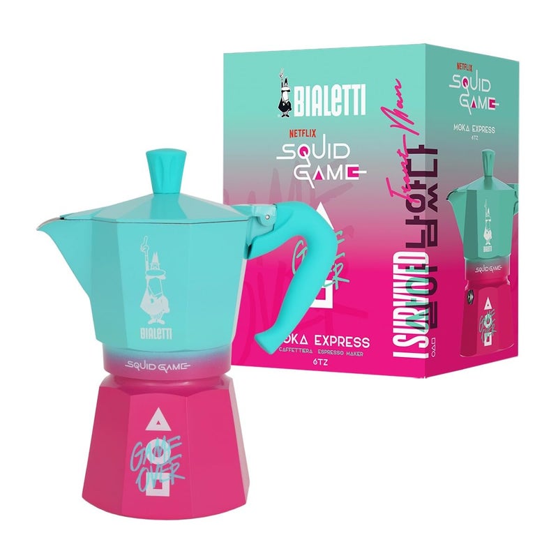 Bialetti Moka Express Squid GameÂ©: Iconic Stovetop Espresso Maker, Moka Pot, Italian Coffee Maker, 6 Espresso Shots (9 oz - 270 ml), Aluminum - Image 2