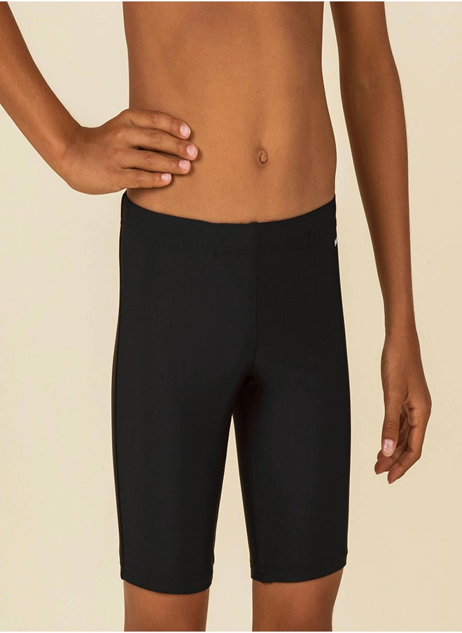 NABAIJI NABAIJI by DECATHLON, Boy's Swimming Swimsuit Jammer 100 Basic Comfortable & Durable Black  - Image 2