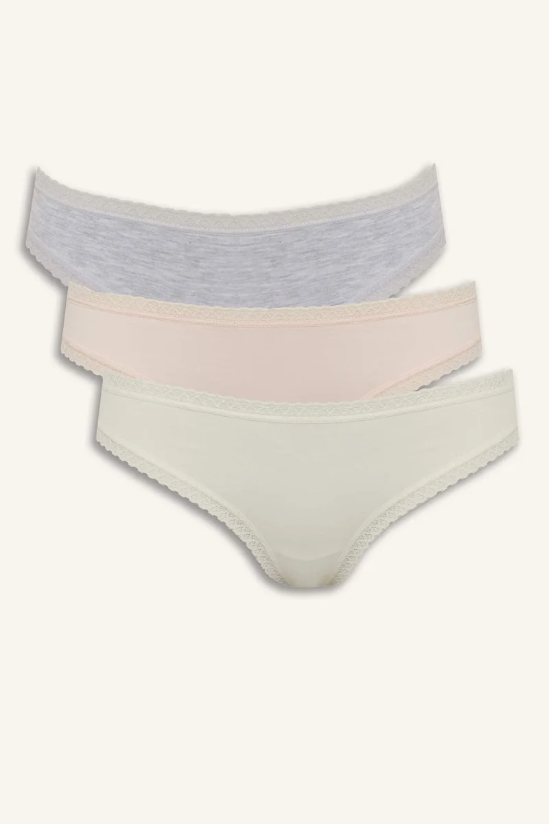 DeFacto Fall in Love Lace Detailed 3 Piece Brazilian Panties