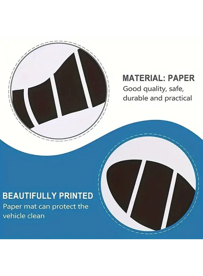 White Disposable Car Floor Mats 50 Pack Universal Fit Wear Resistant Protection - Image 3