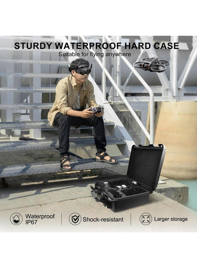 Lekufee Lekufee Waterproof Hard Carrying Case for DJI Avata 2,Fly More Combo,Goggles 3(NOT for Goggles N3),RC Motion 3,FPV Remote Controller 3 and Accessories(Case Only)  - Image 5