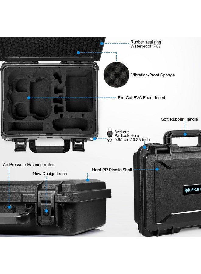 Lekufee Lekufee Waterproof Hard Carrying Case for DJI Avata 2,Fly More Combo,Goggles 3(NOT for Goggles N3),RC Motion 3,FPV Remote Controller 3 and Accessories(Case Only)  - Image 3
