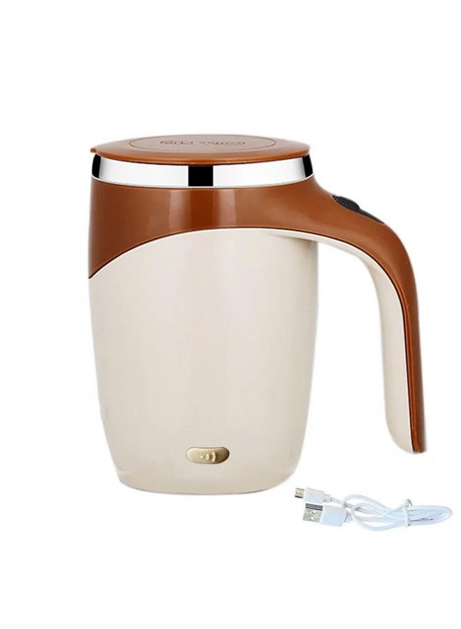Maharsh Automatic Magnetic Stirring Coffee Mug, Rotating Home Office Travel Mixing Cup Suitable for Coffee, Milk, Cocoa and Other Beverages (Rechargable Brown) 380 ml - Image 4