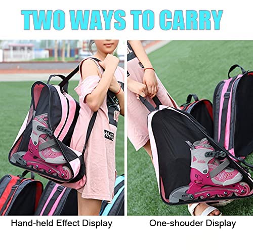 Peyorom Skate Bags - Great for Roller, Ice, Quad, Inline & Figure Skates - Accessories for Kids & Adults (Black) - Image 4