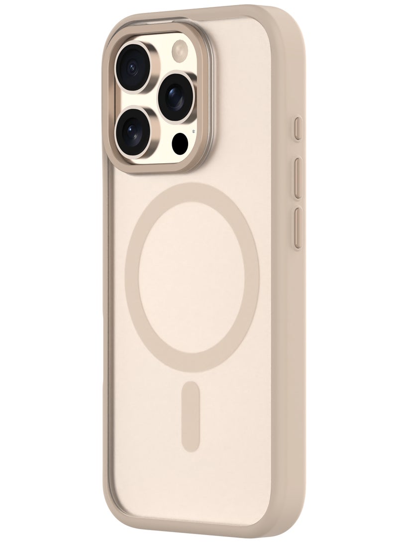 كيودوس غطاء Hybrid Soft Snap لهاتف iPhone 16 Pro Max – التيتانيوم الصحراوي، متوافق مع MagSafe، تصميم نحيف جدًا بمواد مزدوجة مع حماية ضد الصدمات بدرجة عسكرية حتى 3 أمتار - Image 5