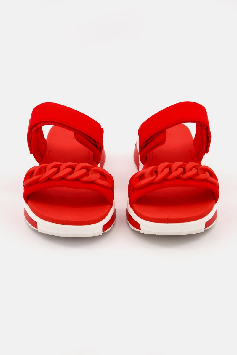 FitFlop Women Heda Chain Slides Sandals, Red - Image 3