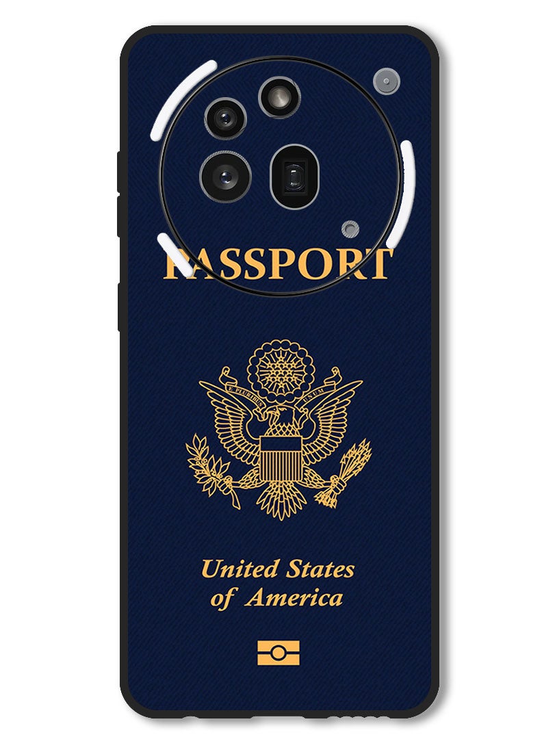Theodor Case Compatible with Nothing Phone 3a Pro Protection Shockproof Bumper Cover Usa Passport - Image 1