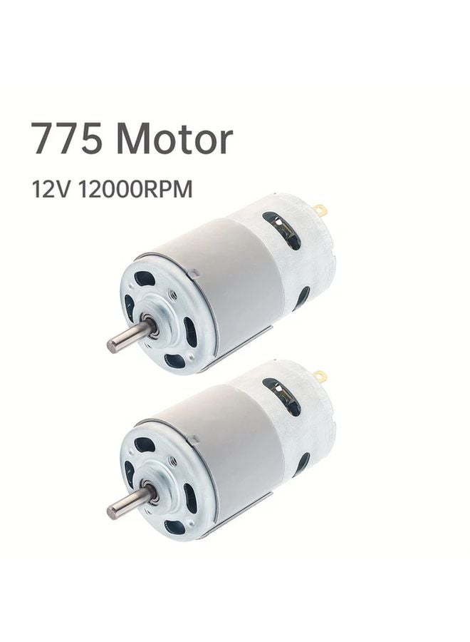 12V 12000RPM 775 DC Motor High Speed Large Torque Metal Ball Bearing For DIY Cars - Image 1