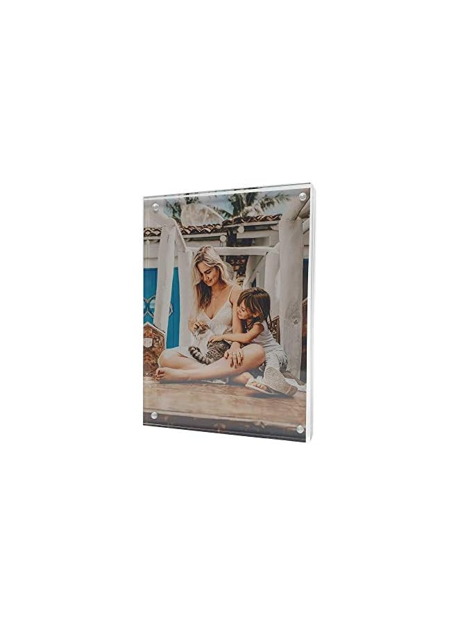 The Bros 4R Clear Acrylic Photo Frames - Elegant Tabletop Picture Frames with Stand - Image 4