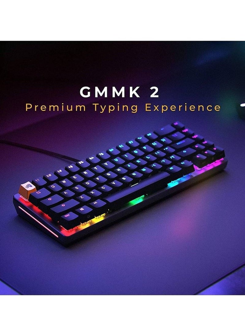 Glorious - Glorious GMMK 2 TKL Wired Mechanical Keyboard, 65% Layout, Fox Linear Switches, Hot Swappable, CNC Aluminum Top Frame, RGB LED Backlighting, ARB Layout, USB-C, Black | GLO-GMMK2-65-FOX-B-A - Image 1