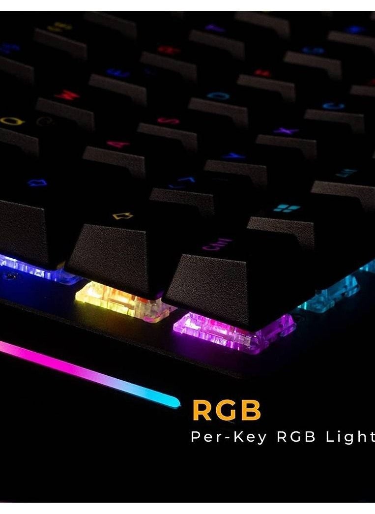 Glorious - Glorious GMMK 2 TKL Wired Mechanical Keyboard, 65% Layout, Fox Linear Switches, Hot Swappable, CNC Aluminum Top Frame, RGB LED Backlighting, ARB Layout, USB-C, Black | GLO-GMMK2-65-FOX-B-A - Image 1