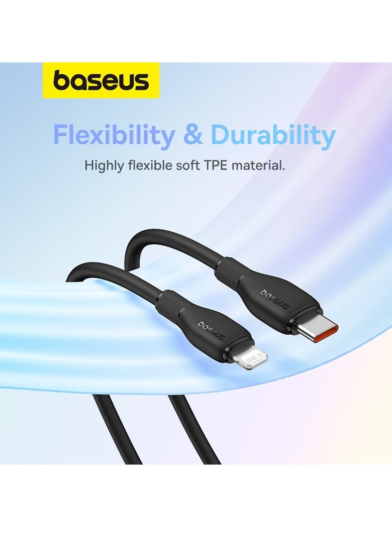 Baseus USB C To Lightning Cable 1.2m Fast Charging Power Delivery And Data Transfer PD 20W iPhone Cable For iPhone 14/14 Pro/14 Plus/14 Pro Max, iPhone 13 12 11 Pro Max XS X 8 7 6, iPad And More- Black - Image 3