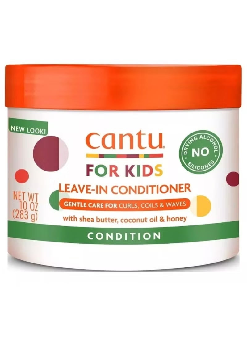كانتو كانتـو كير للأطفال بلسم يترك على الشعر 283 جم | بزبدة الشيا وزيت جوز الهند والعسل | يرطّب ويُنعم ويقوّي التجاعيد | بلسم مرطب ومفكك تشابك لطيف للأطفال - Image 1