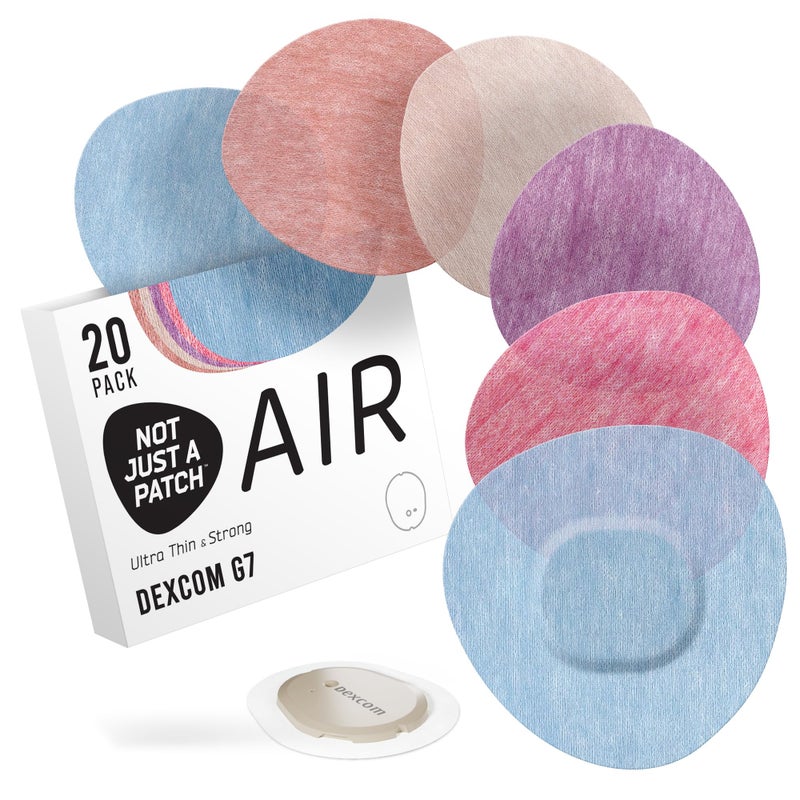 Not Just A Patch Air Dexcom G7 Adhesive Patches (20 Pack) - Stelo CGM & Dexcom G7 Over Patches with Ultra-Hold Durable Sensor Covers - Multicolor - Image 1